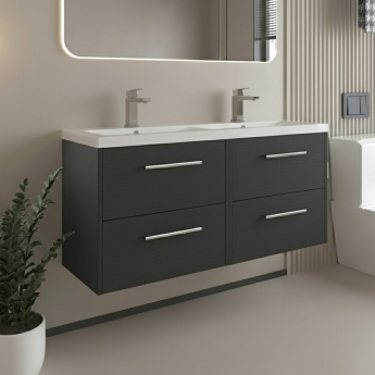 Hudson Reed Juno Twin 1200mm 4-Drawer Wall Hung Vanity Unit