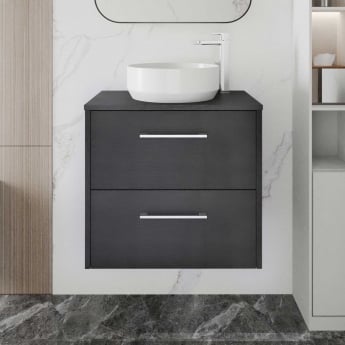 Hudson Reed Juno 600mm 2-Drawer Wall Hung Vanity Unit with Countertop