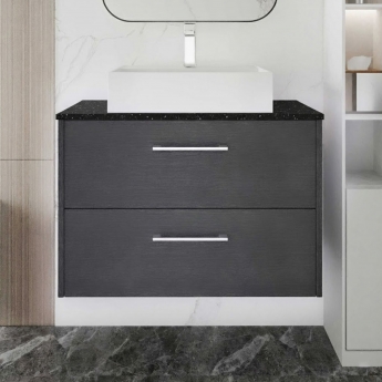 Hudson Reed Juno 800mm 2-Drawer Wall Hung Vanity Unit with Countertop