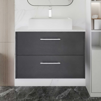 Hudson Reed Juno 800mm 2-Drawer Wall Hung Vanity Unit with Countertop