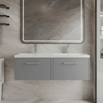Hudson Reed Juno Twin 1200mm 2-Drawer Wall Hung Vanity Unit
