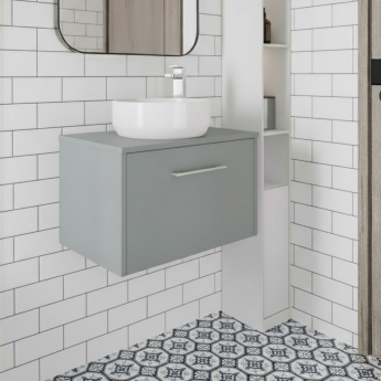 Hudson Reed Juno 600mm 1-Drawer Wall Hung Vanity Unit with Countertop