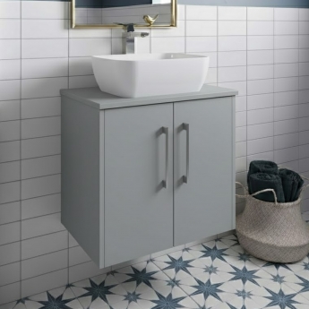 Hudson Reed Juno 600mm 2-Door Wall Hung Vanity Unit with Countertop