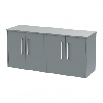 Hudson Reed Juno Twin 1200mm 4-Door Wall Hung Vanity Unit with Countertop