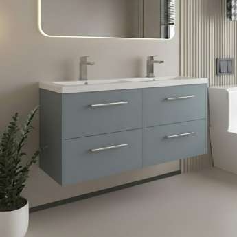 Hudson Reed Juno Twin 1200mm 4-Drawer Wall Hung Vanity Unit
