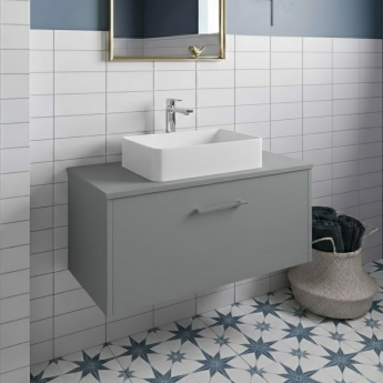 Hudson Reed Juno 800mm 1-Drawer Wall Hung Vanity Unit with Countertop