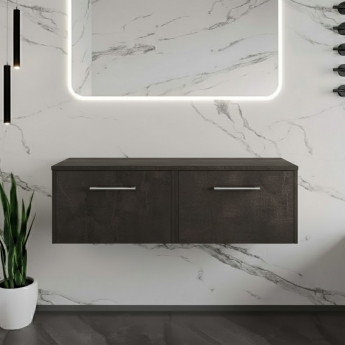 Hudson Reed Juno Twin 1200mm 2-Drawer Wall Hung Vanity Unit with Countertop