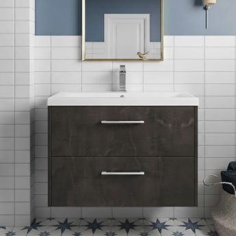 Hudson Reed Juno 800mm 2-Drawer Wall Hung Vanity Unit