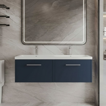 Hudson Reed Juno Twin 1200mm 2-Drawer Wall Hung Vanity Unit
