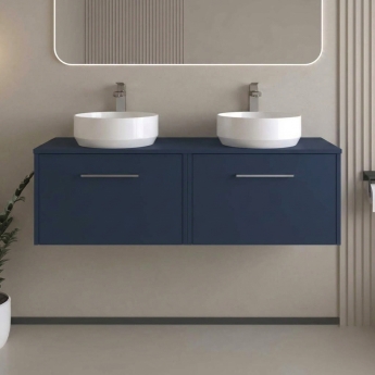 Hudson Reed Juno Twin 1200mm 2-Drawer Wall Hung Vanity Unit with Countertop | Product Image