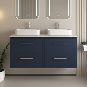 Hudson Reed Juno Twin 1200mm 4-Drawer Wall Hung Vanity Unit with Countertop | Product Image