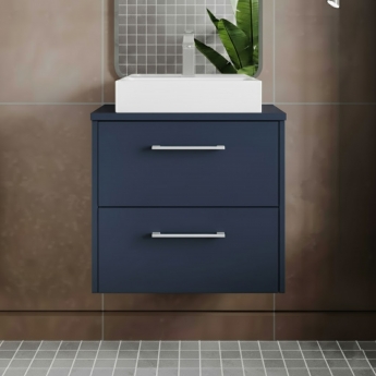 Hudson Reed Juno 600mm 2-Drawer Wall Hung Vanity Unit with Countertop | Product Image
