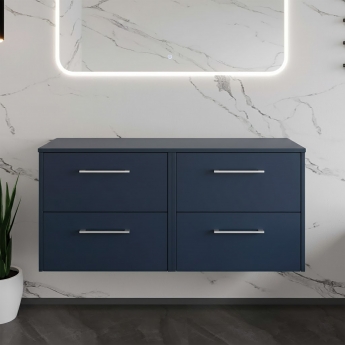 Hudson Reed Juno Twin 1200mm 4-Drawer Wall Hung Vanity Unit with Countertop