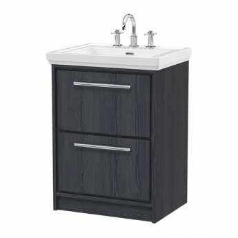 Hudson Reed Lille 600mm 2-Drawer Floor Standing Vanity Unit with Fireclay Basin