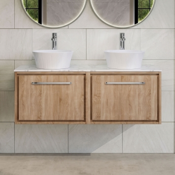 Hudson Reed Lille 1200mm 2-Drawer Wall Hung Vanity Unit with Countertop | Product Image