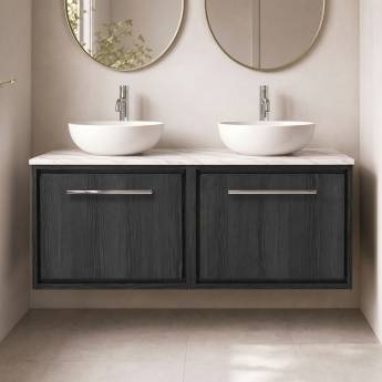 Hudson Reed Lille 1200mm 2-Drawer Wall Hung Vanity Unit with Countertop | Product Image