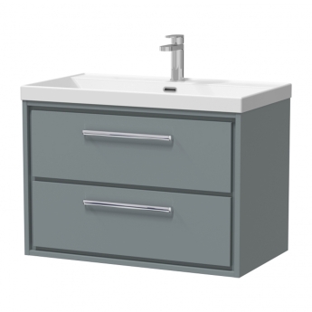 Hudson Reed Lille 800mm 2-Drawer Wall Hung Vanity Unit with Ceramic Basin | Product Image