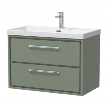 Hudson Reed Lille 800mm 2-Drawer Wall Hung Vanity Unit with Ceramic Basin | Product Image