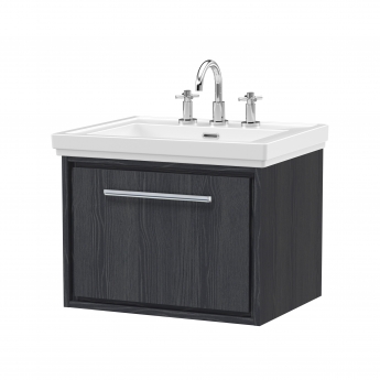 Hudson Reed Lille 600mm 1-Drawer Wall Hung Vanity Unit with Fireclay Basin