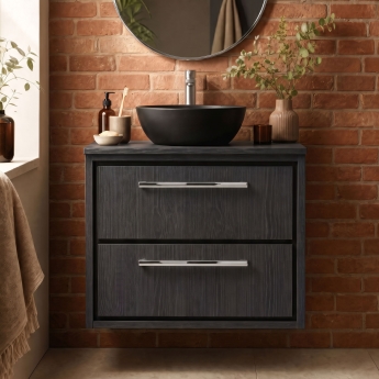 Hudson Reed Lille 600mm 2-Drawer Wall Hung Vanity Unit with Countertop | Product Image