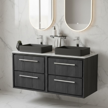 Hudson Reed Lille 1200mm 4-Drawer Wall Hung Vanity Unit with Countertop