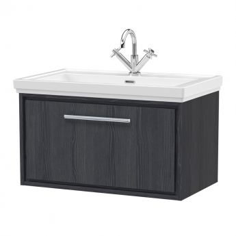 Hudson Reed Lille 800mm 1-Drawer Wall Hung Vanity Unit with Fireclay Basin | Product Image