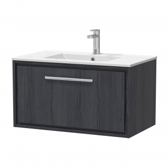 Hudson Reed Lille 800mm 1-Drawer Wall Hung Vanity Unit with Ceramic Basin | Product Image