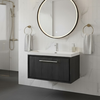 Hudson Reed Lille 800mm 1-Drawer Wall Hung Vanity Unit with Ceramic Basin