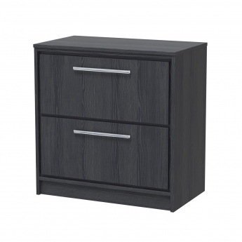 Hudson Reed Lille Floor Standing 2-Drawer Vanity Unit with Worktop 800mm Wide - Graphite Grey Woodgrain | Product Image