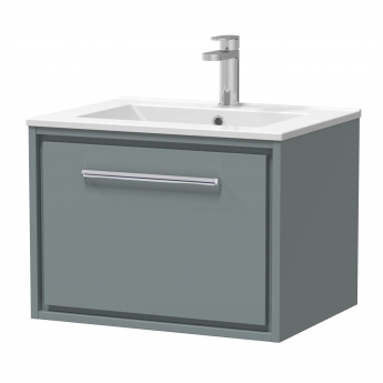 Hudson Reed Lille 600mm 1-Drawer Wall Hung Vanity Unit with Ceramic Basin