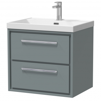 Hudson Reed Lille 600mm 2-Drawer Wall Hung Vanity Unit with Ceramic Basin