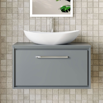 Hudson Reed Lille 800mm 1-Drawer Wall Hung Vanity Unit with Countertop | Product Image
