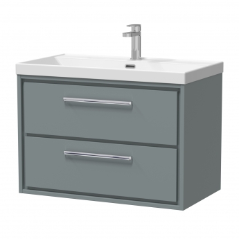 Hudson Reed Lille 800mm 2-Drawer Wall Hung Vanity Unit with Ceramic Basin