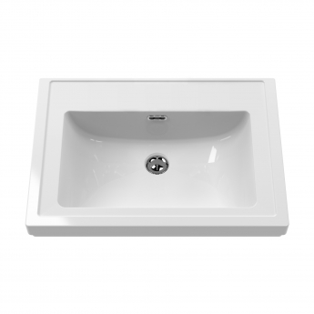 Hudson Reed Lille Wall Hung 2-Drawer Vanity Unit with 0TH Classique Basin 800mm Wide - Pebble Grey | Product Image