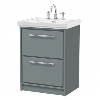 Hudson Reed Lille 600mm 2-Drawer Floor Standing Vanity Unit with Fireclay Basin