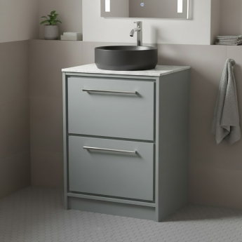 Hudson Reed Lille 600mm 2-Drawer Floor Standing Vanity Unit with Countertop