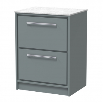 Hudson Reed Lille 600mm 2-Drawer Floor Standing Vanity Unit with Countertop