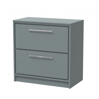 Hudson Reed Lille Floor Standing 2-Drawer Vanity Unit with Worktop 800mm Wide - Coastal Grey | Product Image