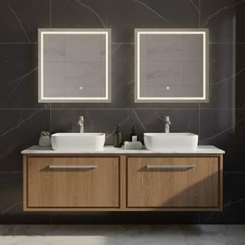 Hudson Reed Lille 1200mm 2-Drawer Wall Hung Vanity Unit with Countertop