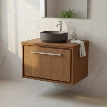 Hudson Reed Lille 600mm 1-Drawer Wall Hung Vanity Unit with Countertop