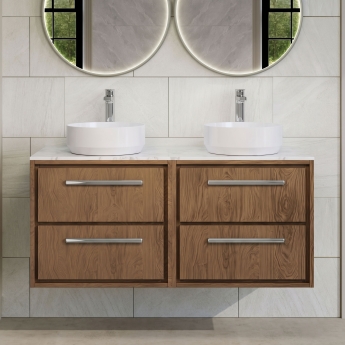 Hudson Reed Lille 1200mm 4-Drawer Wall Hung Vanity Unit with Countertop | Product Image