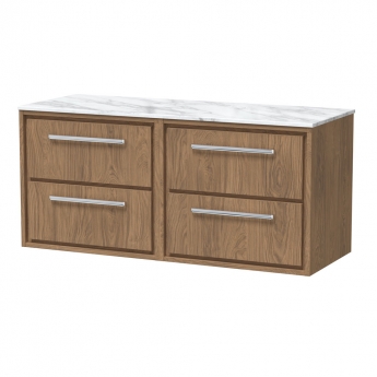 Hudson Reed Lille 1200mm 4-Drawer Wall Hung Vanity Unit with Countertop