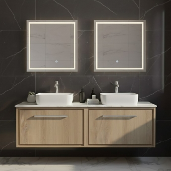 Hudson Reed Lille 1200mm 2-Drawer Wall Hung Vanity Unit with Countertop