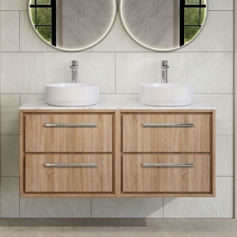 Hudson Reed Lille 1200mm 4-Drawer Wall Hung Vanity Unit with Countertop | Product Image