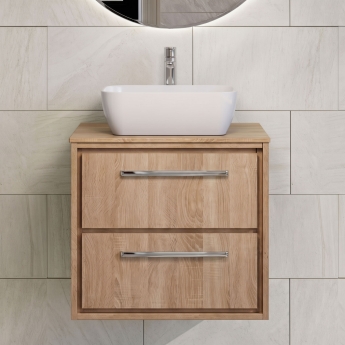 Hudson Reed Lille 600mm 2-Drawer Wall Hung Vanity Unit with Countertop | Product Image