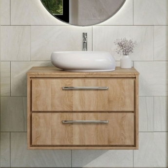 Hudson Reed Lille 800mm 2-Drawer Wall Hung Vanity Unit with Countertop | Product Image