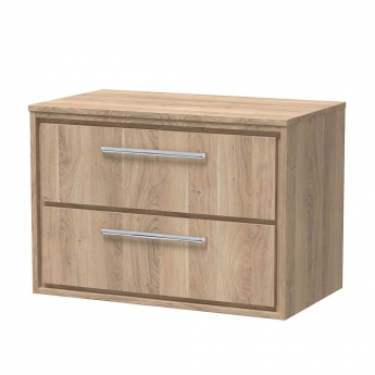 Hudson Reed Lille 800mm 2-Drawer Wall Hung Vanity Unit with Countertop