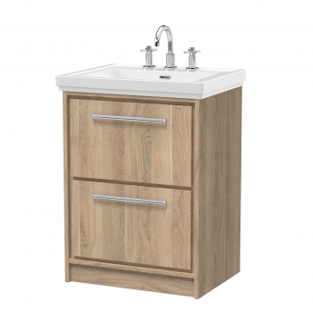 Hudson Reed Lille 600mm 2-Drawer Floor Standing Vanity Unit with Fireclay Basin