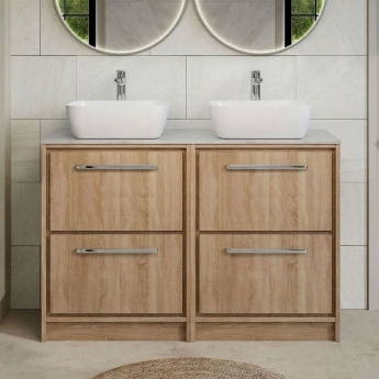 Hudson Reed Lille 1200mm 4-Drawer Floor Standing Vanity Unit with Countertop | Product Image