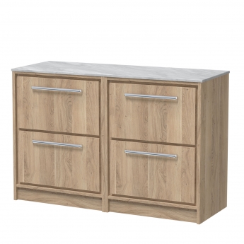 Hudson Reed Lille 1200mm 4-Drawer Floor Standing Vanity Unit with Countertop | Product Image